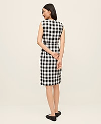 Gingham Column Midi Dress carousel Product Image 2