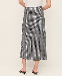 Petite Gingham Bias Midi Slip Skirt carousel Product Image 3