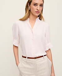 Ruffle Collar Shirt carousel Product Image 1