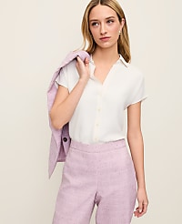 Split Neck Blouse carousel Product Image 1