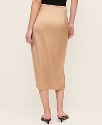 Satin Wrap Midi Skirt carousel Product Image 3