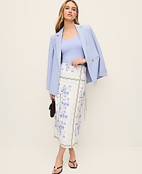 Floral Wrap Midi Skirt carousel Product Image 1