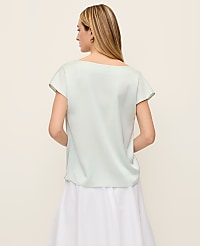 Satin Cowl Neck Top carousel Product Image 2