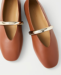 Leather Hardware Embellished Mary Jane Flat carousel Product Image 2