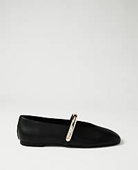 Leather Hardware Embellished Mary Jane Flat carousel Product Image 1
