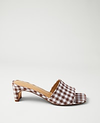 Gingham Heel Mule carousel Product Image 2