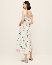 Petite Floral Flare Midi Dress carousel Product Image 2