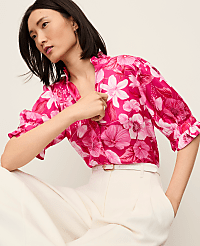 Floral Ruffle Collar Blouse carousel Product Image 3