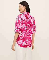 Floral Ruffle Collar Blouse carousel Product Image 2