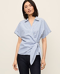 Striped Tie Waist Shirt carousel Product Image 1