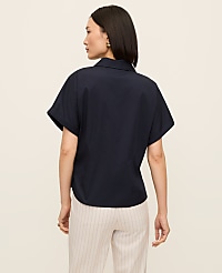 Collared Tie Waist Top carousel Product Image 2
