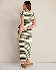 Haven Well With Organic Cotton Interlock Stripe Midi Knot Dress carousel Product Image 2