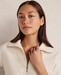 Haven Well Within Botanical-Dyed Organic Cotton Interlock Half-Zip Top carousel Product Image 2