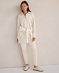 Haven Well Within Botanical-Dyed Organic Cotton Interlock Half-Zip Top carousel Product Image 3