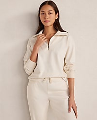 Haven Well Within Botanical-Dyed Organic Cotton Interlock Half-Zip Top carousel Product Image 1