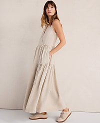 Haven Well Within Everweave Linen Tiered Wrap Dress carousel Product Image 3
