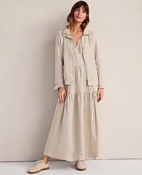 Haven Well Within Everweave Linen Tiered Wrap Dress carousel Product Image 4