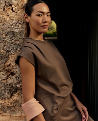 Haven Well Within Organic Cotton Interlock Pleated Tee carousel Product Image 4