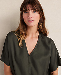 Haven Well Within Viscose Linen V-Neck Top carousel Product Image 2