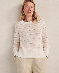 Haven Well Within Cotton Linen Stripe Crewneck carousel Product Image 1