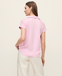 Petite Split Neck Blouse carousel Product Image 2
