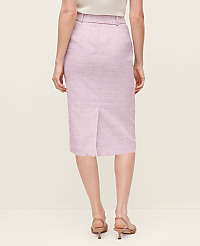 Petite Tweed Belted Pencil Skirt carousel Product Image 3