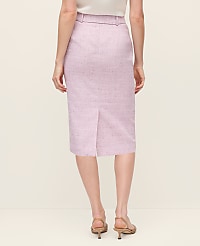 Tweed Belted Pencil Skirt carousel Product Image 3