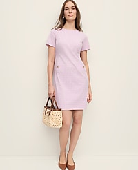 Gingham Button Pocket Shift Dress carousel Product Image 3
