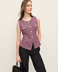 The Cutaway Vest in Tweed carousel Product Image 1