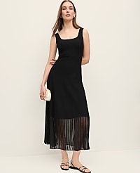 Ribbed Flare Sweater Dress carousel Product Image 3