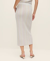 Petite Striped Metallic Midi Sweater Skirt carousel Product Image 3