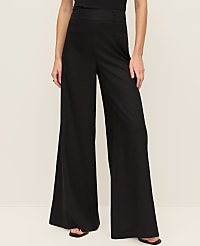 The Petite Statement Palazzo Pant in Linen Blend carousel Product Image 2