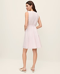 Belted Crew Neck Flare Dress carousel Product Image 2