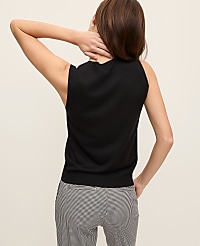 Pointelle Trim Sweater Shell carousel Product Image 2