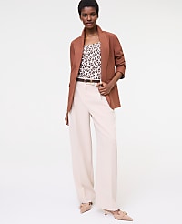 The Pleated Straight Pant in Textured Crepe carousel Product Image 5