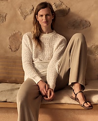 Haven Well Within Cotton Linen Stitched Crewneck carousel Product Image 4