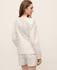 The Scoop Neck Jacket in Tweed carousel Product Image 2