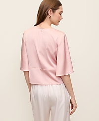 Petite Satin Tie Waist Blouse carousel Product Image 2