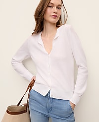 Ann Cardigan in Linen Blend carousel Product Image 1