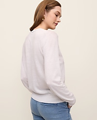 Ann Cardigan in Linen Blend carousel Product Image 2