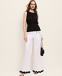 The Petite Wide-Leg Pant in Linen Blend carousel Product Image 4