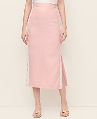 Midi Skirt in Linen Blend carousel Product Image 2