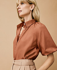 Blouson Sleeve Button Down Shirt carousel Product Image 3