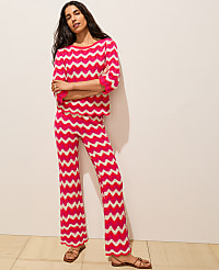 Petite Chevron Crochet Sweater Pant carousel Product Image 4