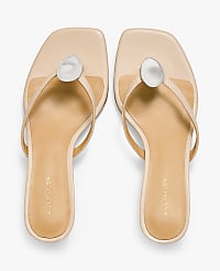 Leather Kitten Heel Sandal carousel Product Image 3