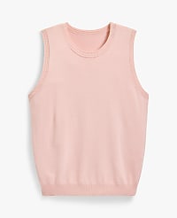 Pointelle Trim Sweater Shell carousel Product Image 2
