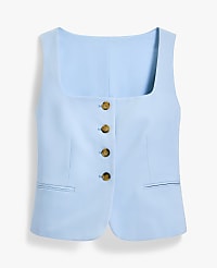 The Cutaway Square Neck Vest in Doubleweave carousel Product Image 5