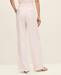 The Petite Side Zip Wide-Leg Pant in Textured Crepe carousel Product Image 3