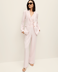 The Petite Side Zip Wide-Leg Pant in Textured Crepe carousel Product Image 1