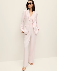 The Side Zip Wide-Leg Pant in Textured Crepe carousel Product Image 1